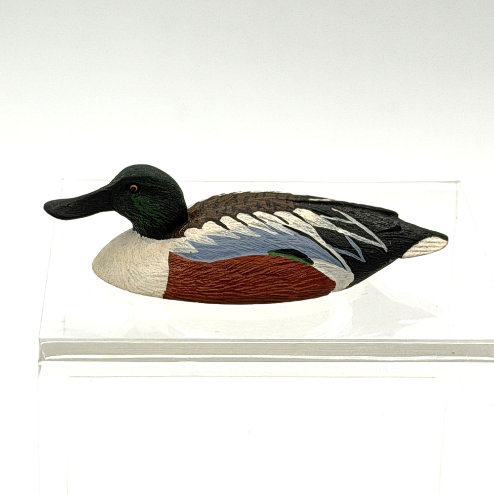1982 John Graham Northern Shoveler Miniature Duck Figurine Signed Vintage